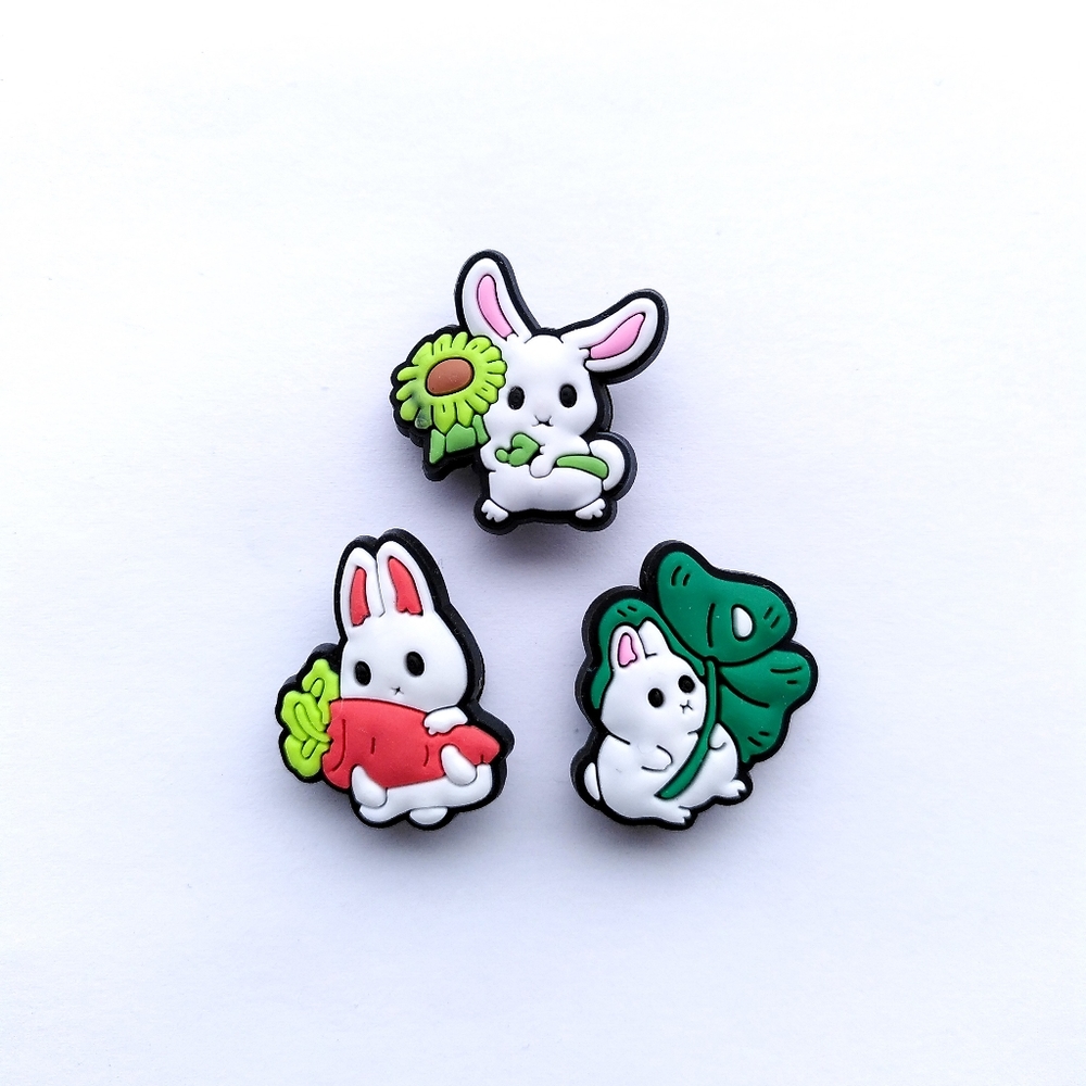 Rabbits crocs pins charms jibbitz - Picture 1 of 1